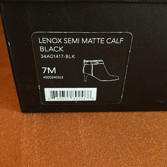 COACH Lenox Black Leather Ankle Bootie - Picture 4 of 8